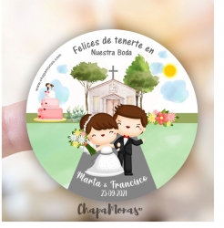 ETIQUETAS Y PEGATINAS PARA BODA (Personalizadas)