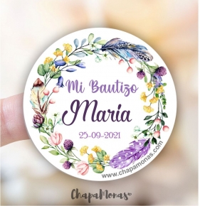 ETIQUETAS Y PEGATINAS PARA BAUTIZO