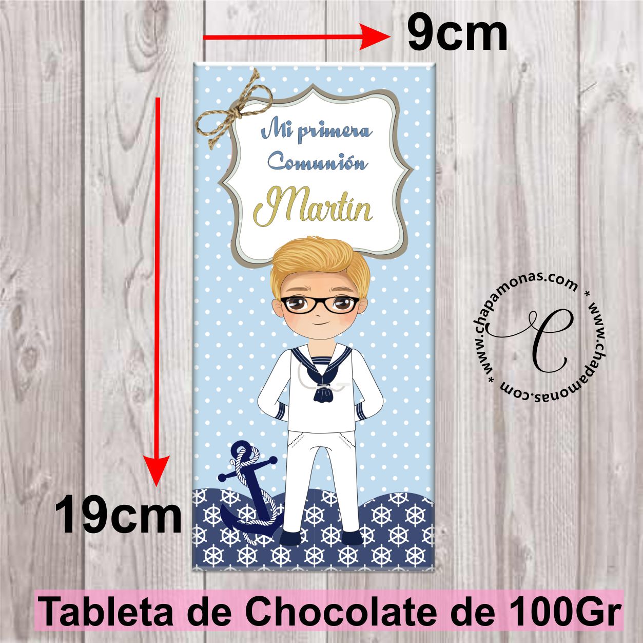 TABLETA DE CHOCOLATE PERSONALIZADA