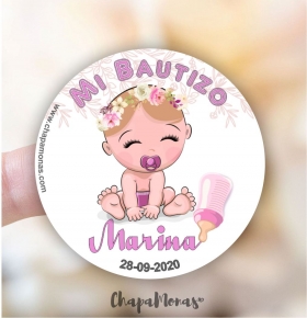 ETIQUETAS Y PEGATINAS PARA BAUTIZO