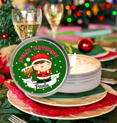 VELA PERSONALIZADA NAVIDAD