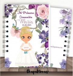 LIBRETA PERSONALIZADA PARA COMUNIN (Varias muecas)