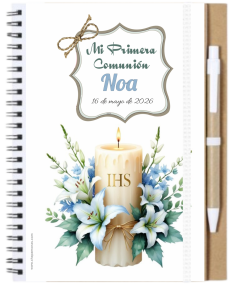LIBRETA PARA PRIMERA COMUNIN CON BOLI