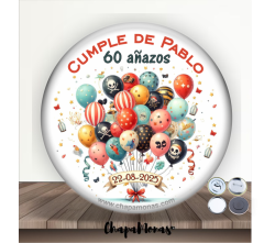 CHAPA CUMPLEAOS GLOBOS
