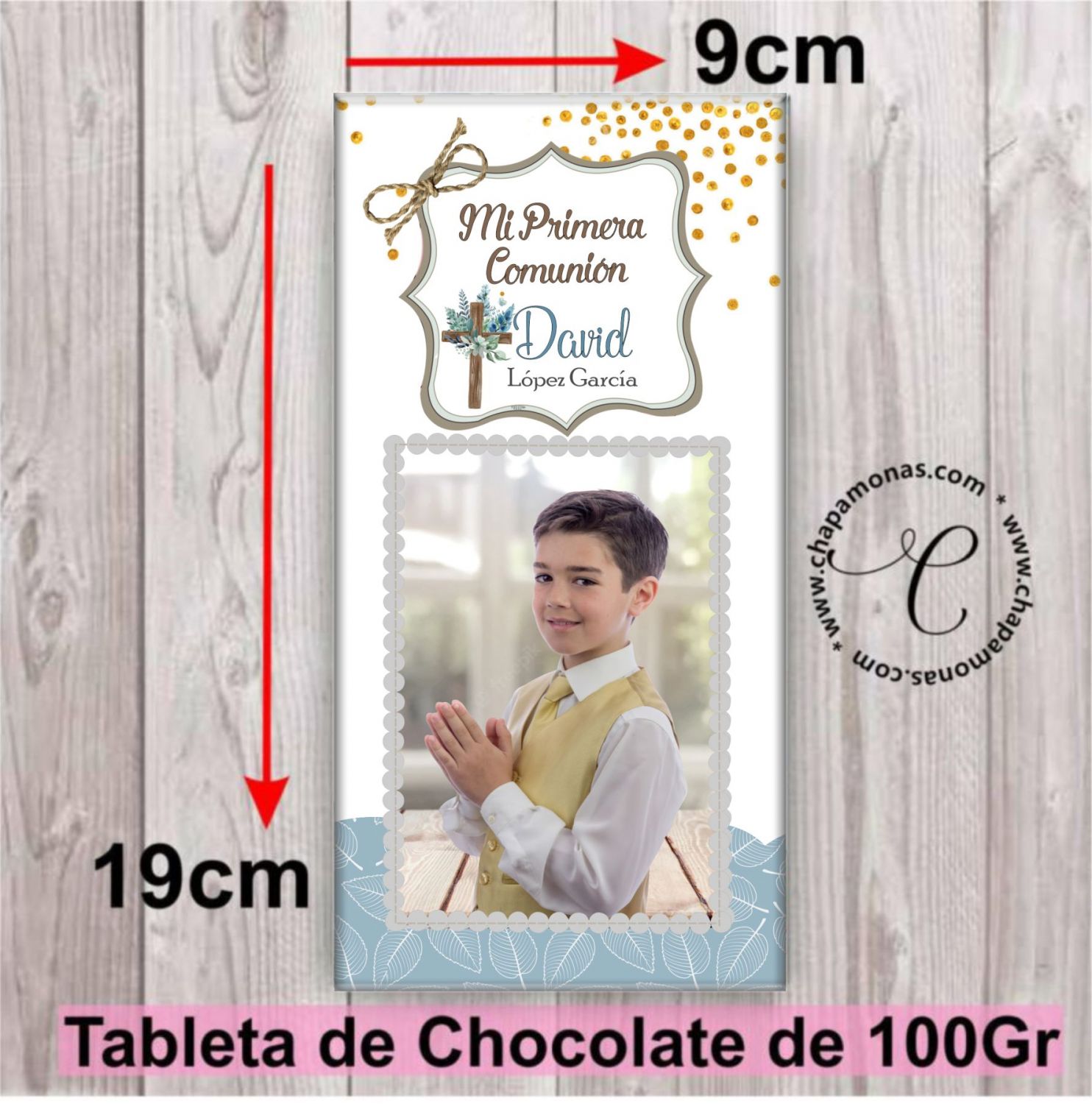 TABLETA DE CHOCOLATE PERSONALIZADA (Con fotografía)