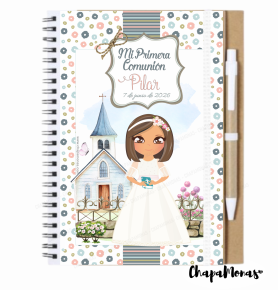 LIBRETA CON BOLI PARA COMUNIN (Varias muecas)