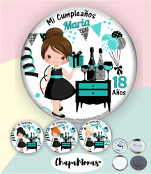 CHAPA  PERSONALIZADA PARA CUMPLEAOS