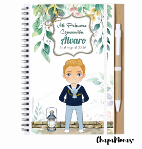 LIBRETA PRIMERA COMUNIN (Grande con boli-Varios trajes)