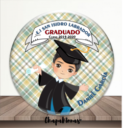 CHAPA GRADUACIN (Negro- Corto)