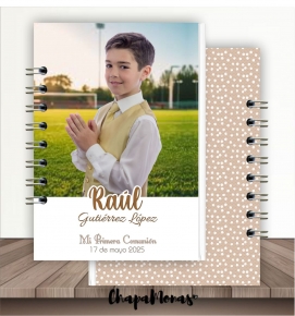 LIBRETA CON FOTOGRAFIA PRIMERA COMUNIN
