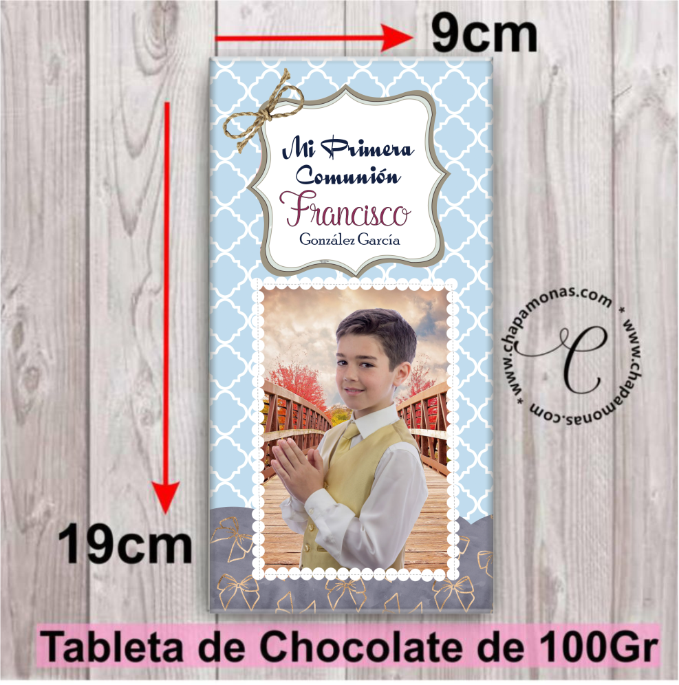TABLETA DE CHOCOLATE PERSONALIZADA (Con fotografía)