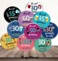 CHAPAS DIVER PARA CUMPLEAOS Empieza la vida