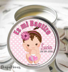VELA PERSONALIZADA PARA BAUTIZO
