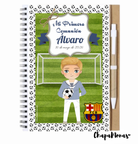LIBRETA PERSONALIZADA PRIMERA COMUNIN (Boligrfo- Dibujo personalizado)
