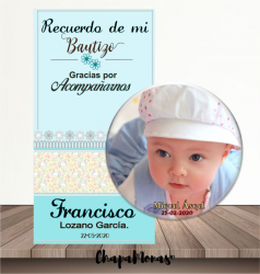 CHAPA PERSONALIZADA con foto para Bautizo