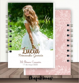 LIBRETA CON FOTOGRAFIA PRIMERA COMUNIN
