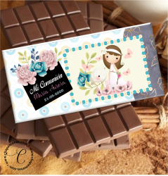 TABLETA DE CHOCOLATE PERSONALIZADA (Comunin)